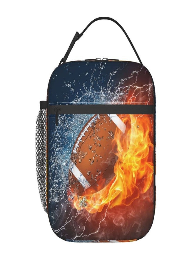 Funacola American Football Ball Sport Lunch Bag For Boys Girls Reusable Lunch Box Insulated Portable Lunch Tote For Kids School Men Women Adults Work Travel Picnic - Image 1